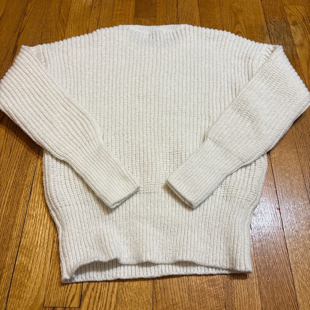 Sonoma Cream Embroidered Floral Sweater - Picture 4 of 4